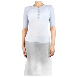 Gabriela Hearst Haut en tricot côtelé bleu clair - taille S Bleu