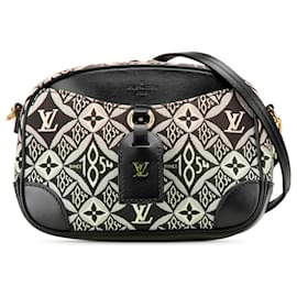 Louis Vuitton-Louis Vuitton Black Mini Monogram Jacquard Since 1854 Deauville-Black