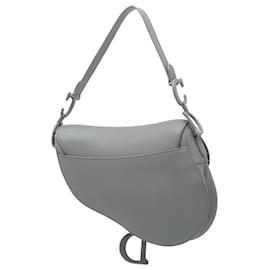 Dior-Dior Gray Ultra Matte Calfskin Saddle Bag-Brown