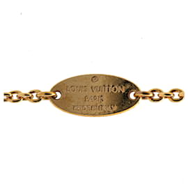 Louis Vuitton-Louis Vuitton Gold Gold Plated Essential V Necklace-Golden