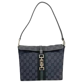 Gucci-Gucci Shoulder Bag GG Canvas Jackie 001 3734-Black