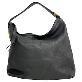 Gucci-Gucci Black Leather Shoulder Bag-Black