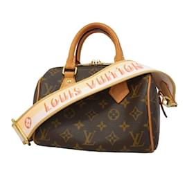 Louis Vuitton-Louis Vuitton Monogram Speedy Bandouliere 20 Handbag-Brown,Beige