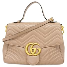 Gucci-Gucci GG Marmont Handbag-Beige