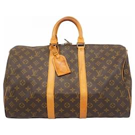 Louis Vuitton-Bolsa Boston Monogram Keepall Bandoulière 45 da Louis Vuitton-Marrom