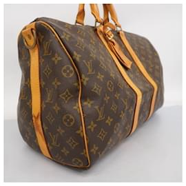 Louis Vuitton-Bolsa Boston Monogram Keepall Bandoulière 45 da Louis Vuitton-Marrom