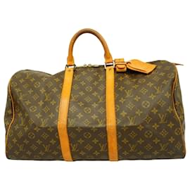 Louis Vuitton-Bolsa Boston Keepall 50 Monograma Louis Vuitton-Marrom
