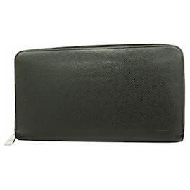 Louis Vuitton-Louis Vuitton Long Wallet Taiga Zippy Organizer NM M30056 Noir-Black