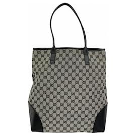 Gucci-Gucci Black Canvas Tote Bag-Black