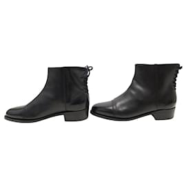 John Lobb-CHAUSSURES JOHN LOBB IVY BOTTINES EN CUIR NOIR 4.5E 37 BOITE BOOTS SHOES-Noir