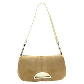 Christian Dior-VINTAGE CHRISTIAN DIOR MALICE COWHIDE CAMEL HAND BAG PURSE-Camel