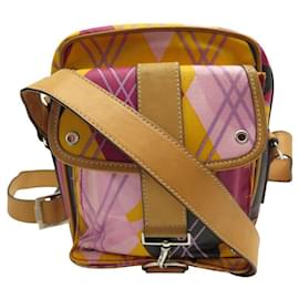 Christian Dior-VINTAGE CHRISTIAN DIOR ARGYLE CHECK MULTICOLOR SHOULDER BAG-Multiple colors