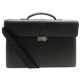 Montblanc-NINE MONTBLANC 7579 WESTSIDE BAG WITH SHOULDER STRAP BLACK BRIEFCASE-Black