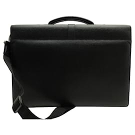 Montblanc-NINE MONTBLANC 7579 WESTSIDE BAG WITH SHOULDER STRAP BLACK BRIEFCASE-Black