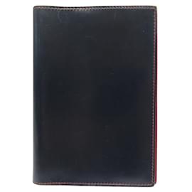 Hermès-VINTAGE HERMES SIMPLE PM AGENDA HOLDER BICOLORE LEATHER DIARY COVER-Other