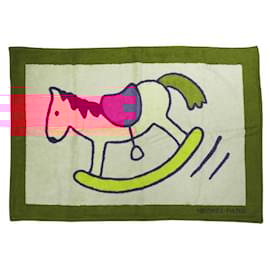 Hermès-NINE HERMES BEACH TOWELS ROCKING HORSE COTTON BATH TOWEL-Multiple colors