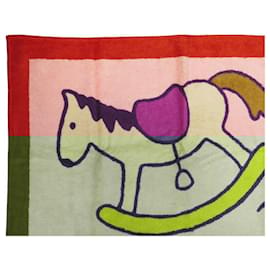Hermès-NINE HERMES BEACH TOWELS ROCKING HORSE COTTON BATH TOWEL-Multiple colors