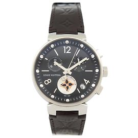 LOUIS VUITTON TAMBOUR MOON STAR Q8D11 QUARTZ 38 MM CRONÓGRAFO EM AÇO Prata