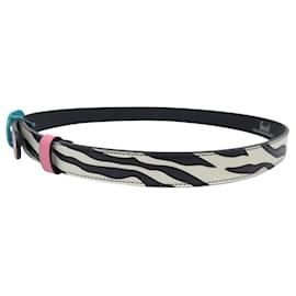 Gucci-NEW GUCCI DOUBLE G BELT 709982 IN MULTICOLOR LEATHER 80-Multiple colors