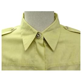 Chanel-NEW CHANEL SHIRT BLOUSE HANGER BUTTONS CC LOGO P40015 M 38 SHIRT TOP-Yellow