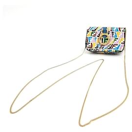 Fendi-Porte-clés Fendi Nano Baguette et mini sac croisé-Multicolore