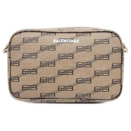 Balenciaga-Balenciaga Bb Monogram Camera Bag -Brown