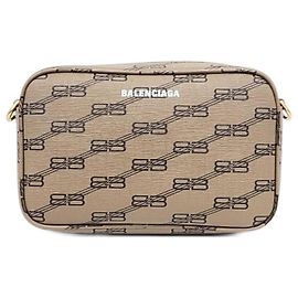 Bolsa de câmera BB Monogram da Balenciaga Marrom
