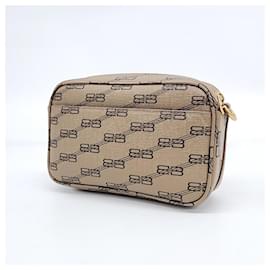 Balenciaga-Balenciaga Bb Monogram Camera Bag -Brown