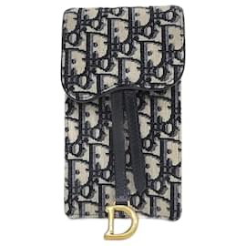 Dior-Christian Dior Oblique Mini Crossbody Bag -Blue