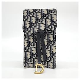 Dior-Christian Dior Oblique Mini Crossbody Bag -Blue