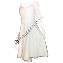 Autre Marque-Mid-length civil white wedding dress with lace Elsa Gary size 36-Other
