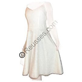 Autre Marque Robe de mariée mi-longue civile blanche avec dentelles Elsa Gary T.36 Autre