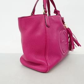 Gucci-Gucci Soho Handbag in Pink Leather-Pink