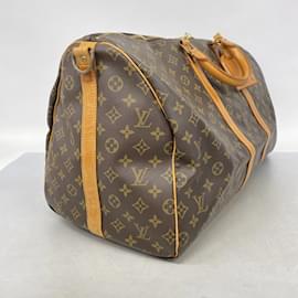 Louis Vuitton-Louis Vuitton Boston Bag Monogram Keepall Bandouliere 55-Brown