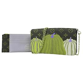 Louis Vuitton-Carteira Pochette Felicie Monograma Louis Vuitton-Marrom,Multicor