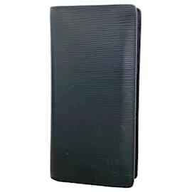 Louis Vuitton-Louis Vuitton Long Wallet Epi Portefeuille Brazza M60622 Noir-Black