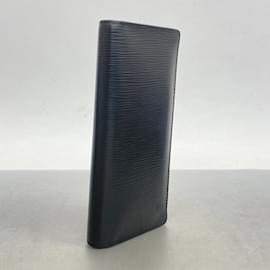 Louis Vuitton-Louis Vuitton Long Wallet Epi Portefeuille Brazza M60622 Noir-Black