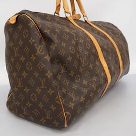 Louis Vuitton-Louis Vuitton Boston Bag Monogram Keepall 55-Brown