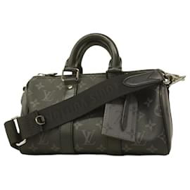 Louis Vuitton-Louis Vuitton Monogram Eclipse Keepall Bandouliere 25-Brown,Black