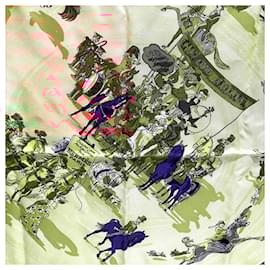 Hermès-Hermes Carré 90 Morie Circus Silk Scarf-Multiple colors,Yellow