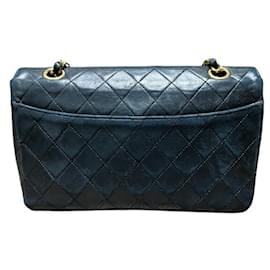 Chanel-Chanel Matelasse Chain Shoulder Double Flap Bag-Black