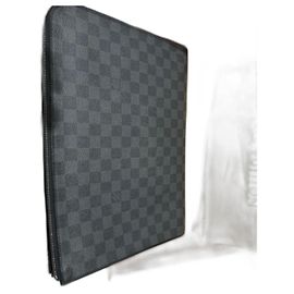 Pochette Porte Documents Louis Vuitton Cuir Noir Noir