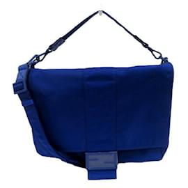 Fendi-Fendi Blue Nylon Handbag-Blue