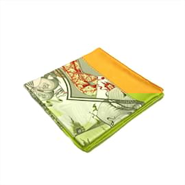 Hermès-Hermes Carré 90 Across the Five Seas Scarf-Yellow