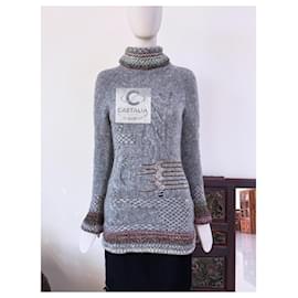 Chanel-New Paris / Byzance Runway Jumper 36 FR-Multiple colors