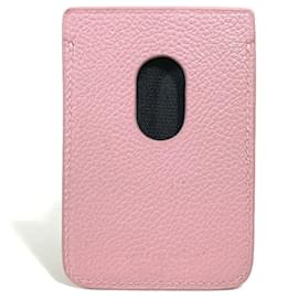Balenciaga-Balenciaga Pink Leather Business Card Case-Pink,White