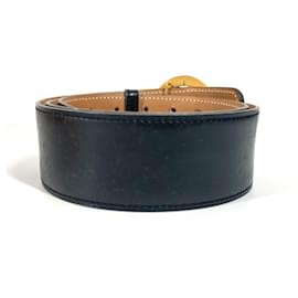 Hermès-Hermes Vintage Horse Buckle Accessory Belt-Black