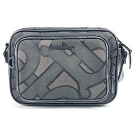 Bolsa de Ombro Pochette Logo TB da Burberry Marrom Preto