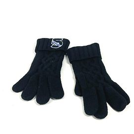 Chanel No5 Kaschmirkurze Handschuhe Schwarz Blau
