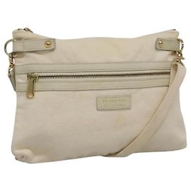 Bolsa de Ombro Burberry Blue Label em Lona Bege Auth ti2861 Bege